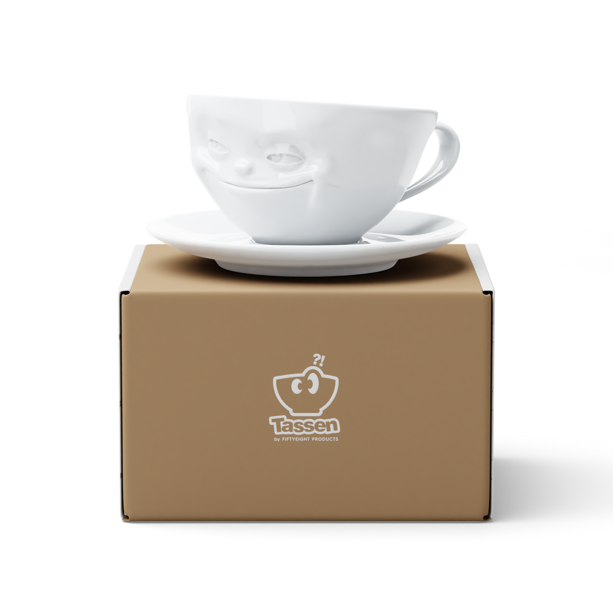 FIFTYEIGHT Kaffeetasse Grinsend weiß, 200 ml