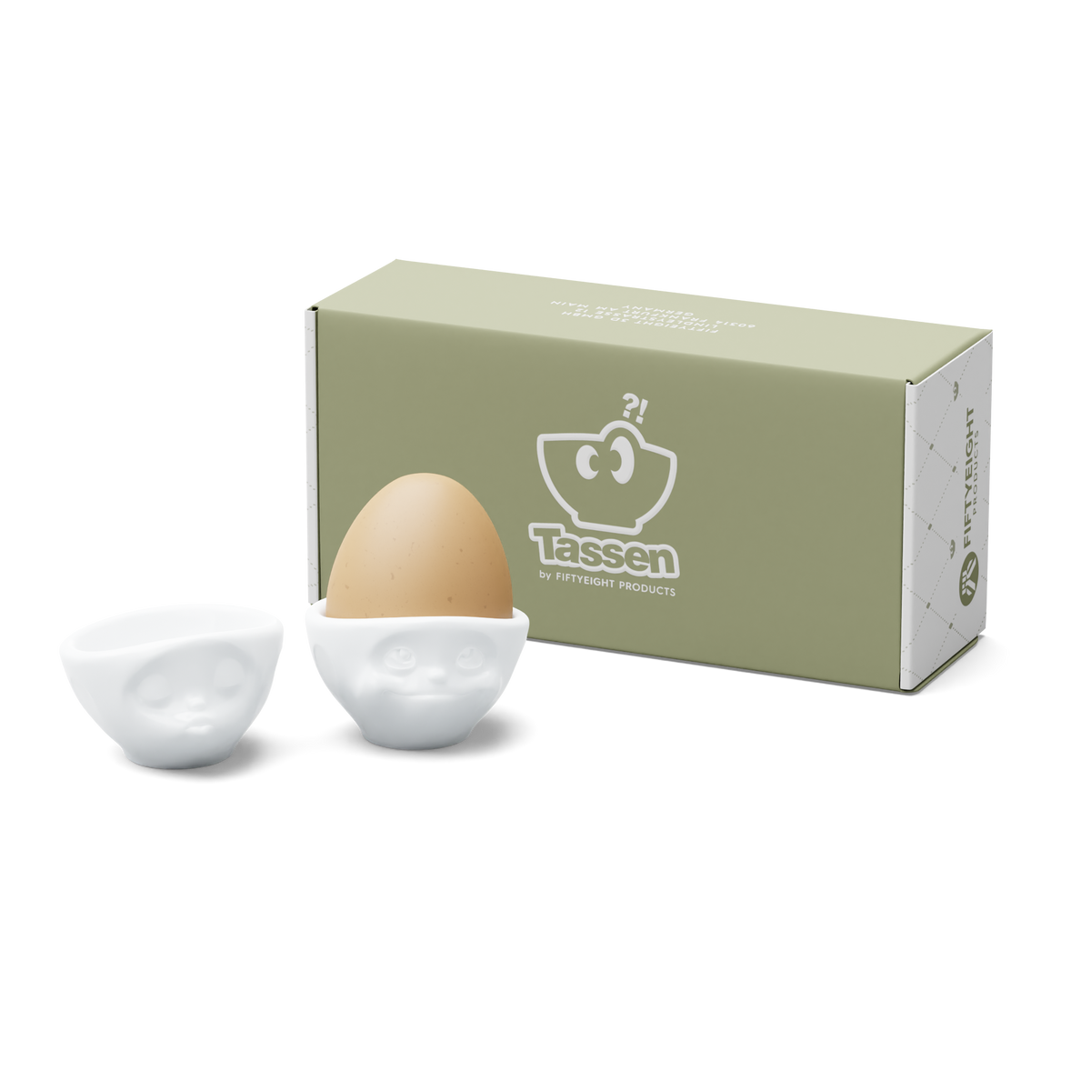 FIFTYEIGHT Eierbecher-Set Nr. 1 - Küssend & Verträumt