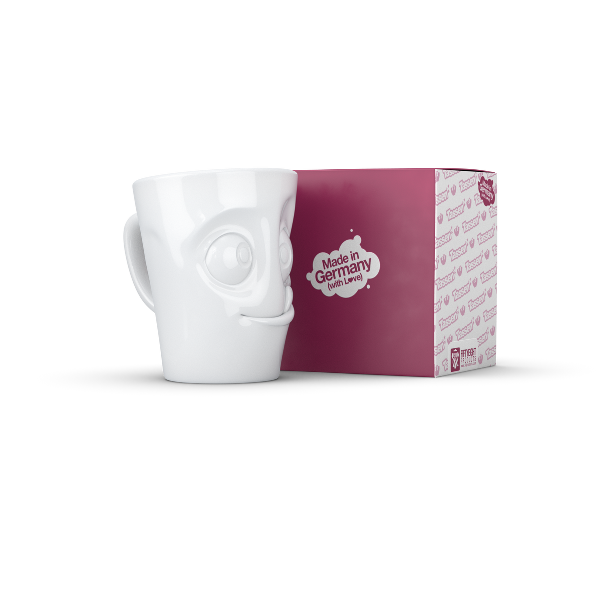 FIFTYEIGHT Henkelbecher Lecker in weiß, 350 ml