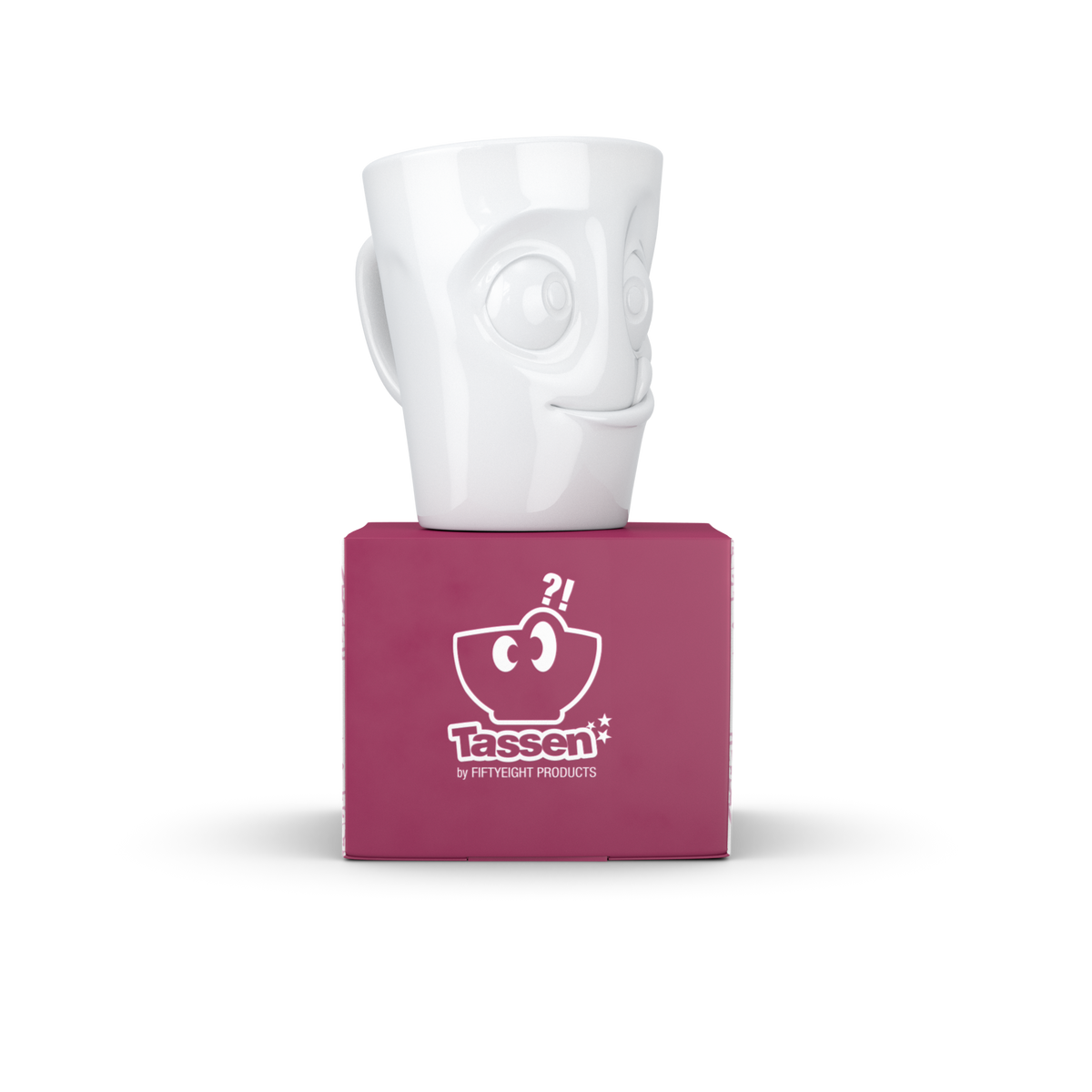 FIFTYEIGHT Henkelbecher Lecker in weiß, 350 ml