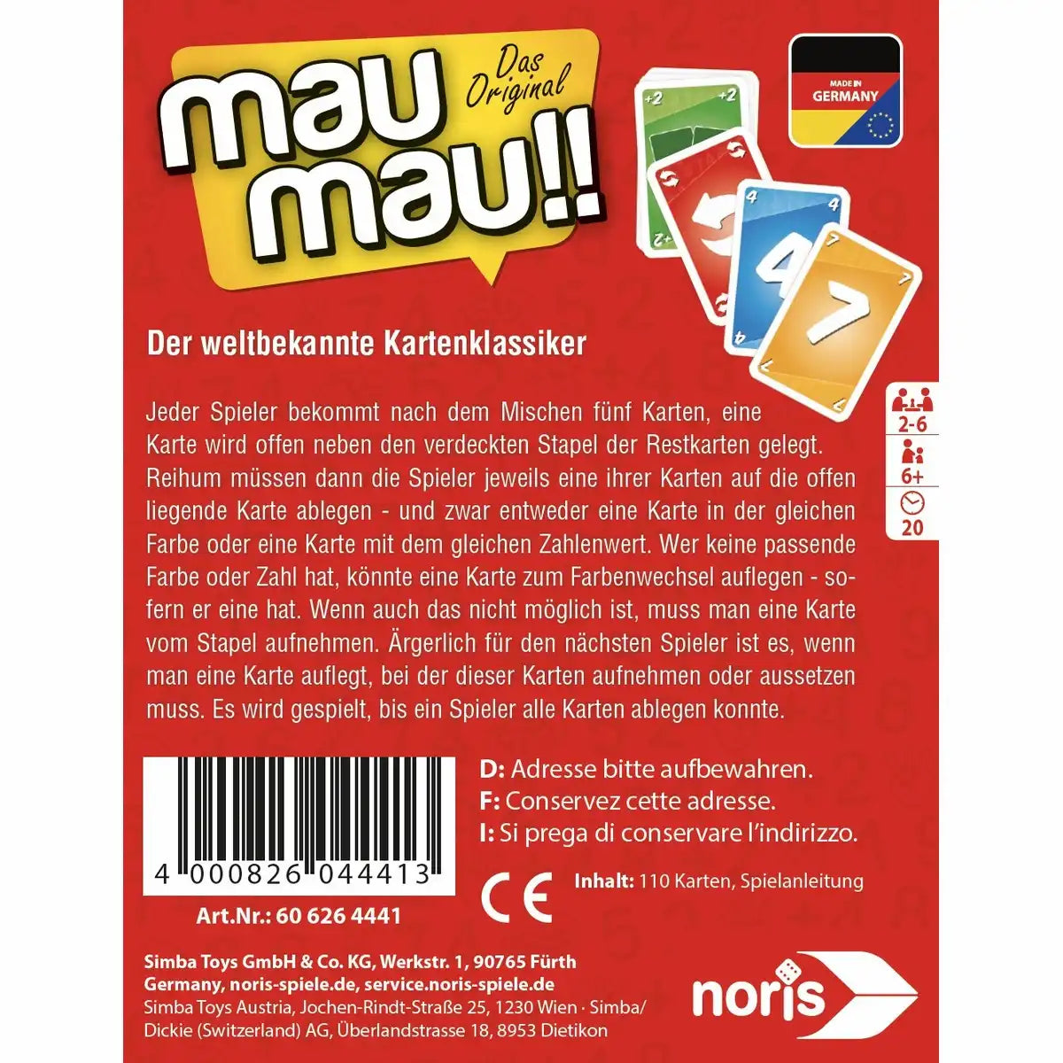 Kartenspiel Mau Mau