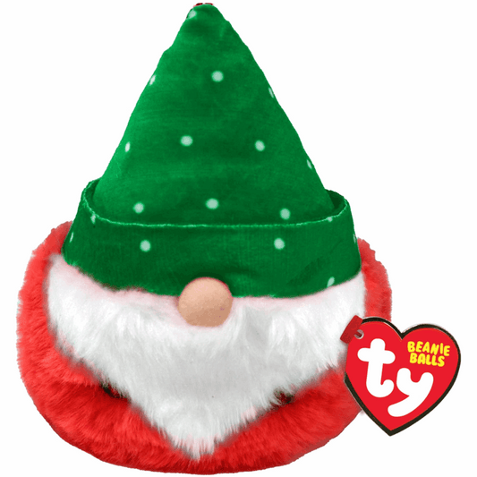 TY Puffies Balls Turvey Gnome Green Hat