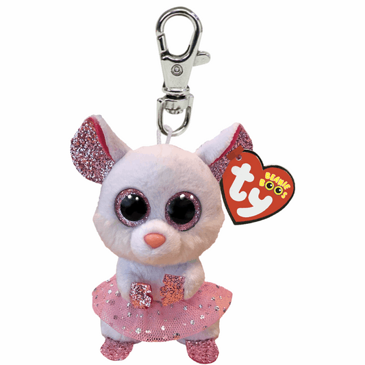 TY Beanie Boos Clip Anhänger Nina Maus Mit Tütü