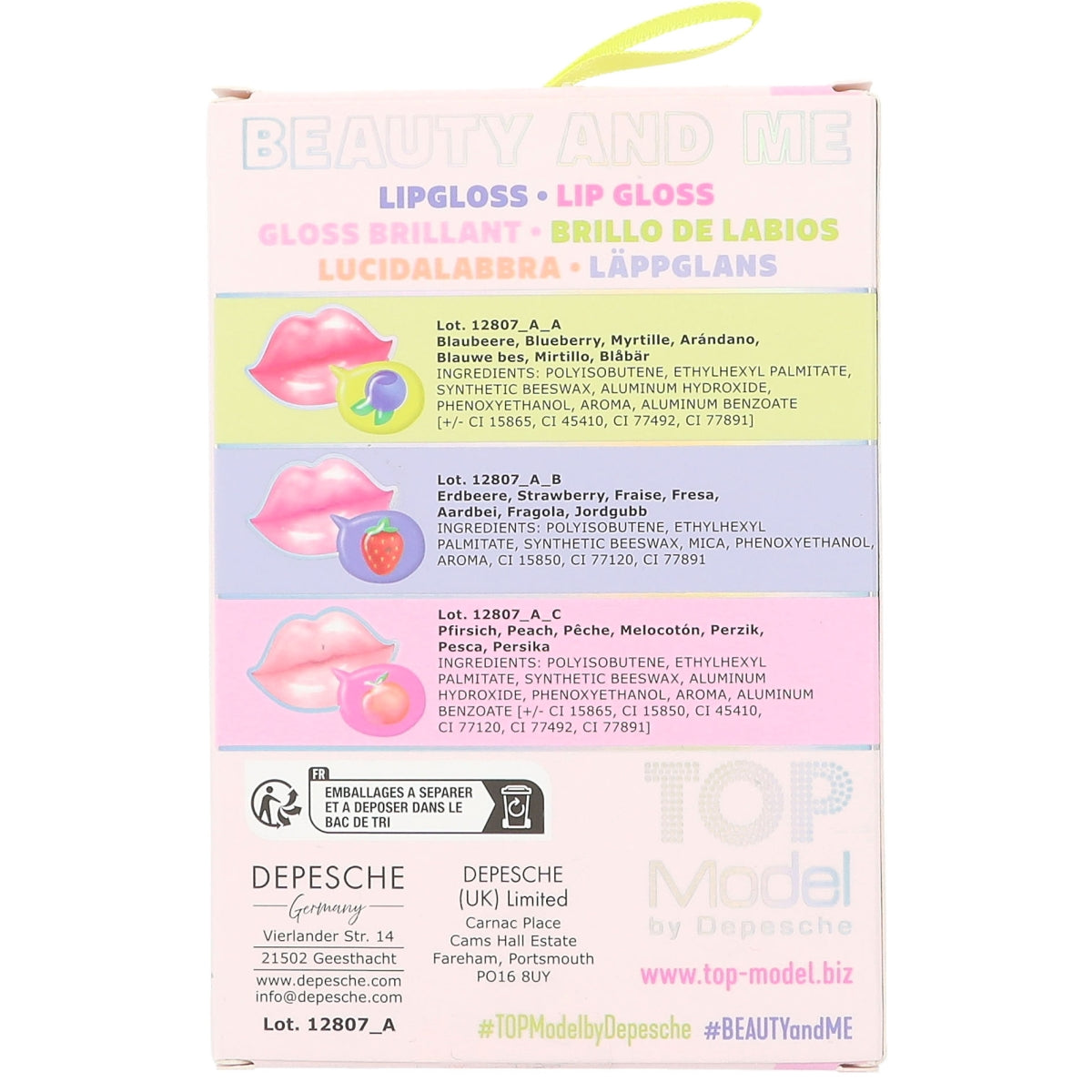 TOPModel Lipgloss Set BEAUTY and ME