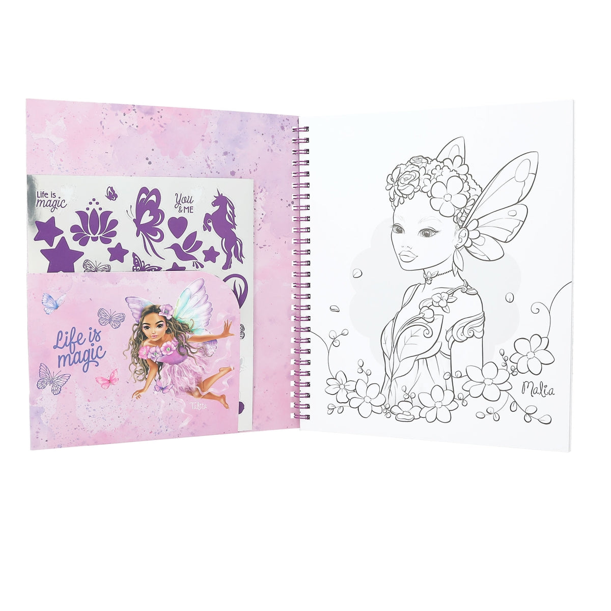 TOPModel Malbuch mit Pailletten FAIRY LOVE