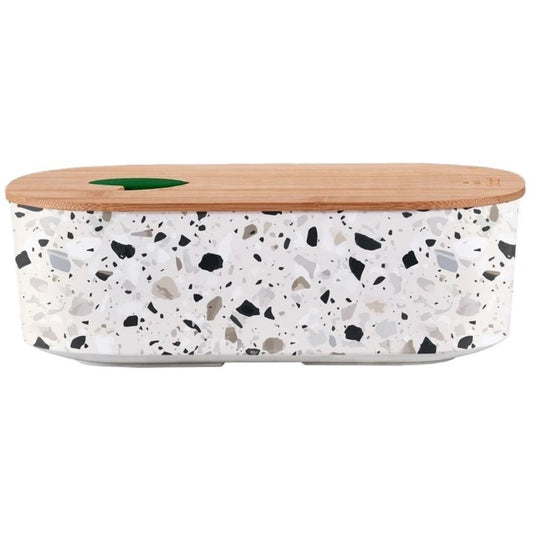 bioloco plant lunchbox oval - natural terrazzo