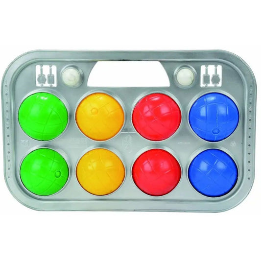 Idena Basic Boccia Spiel 8 Kugeln 2 Zielkugeln Tragekorb