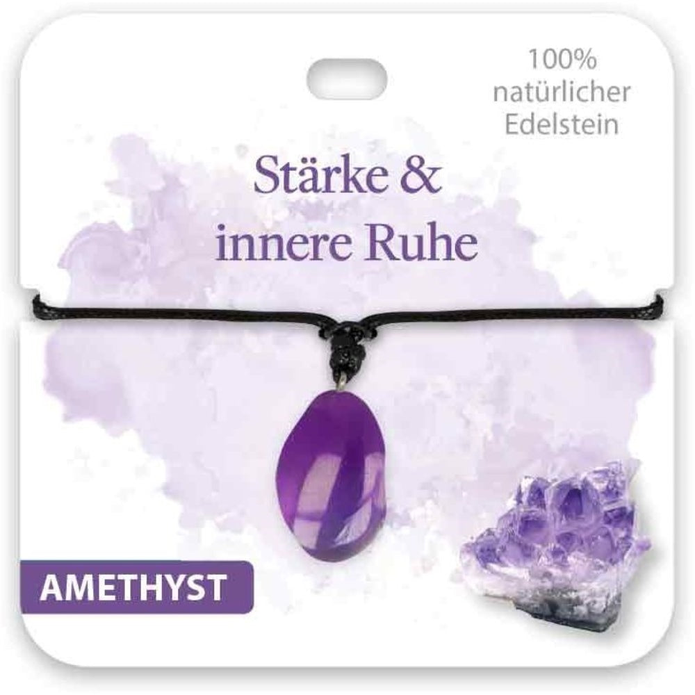 Kette Edelstein Amethyst Wunsch Starke & innere Ruhe