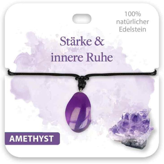 Kette Edelstein Amethyst Wunsch Starke & innere Ruhe
