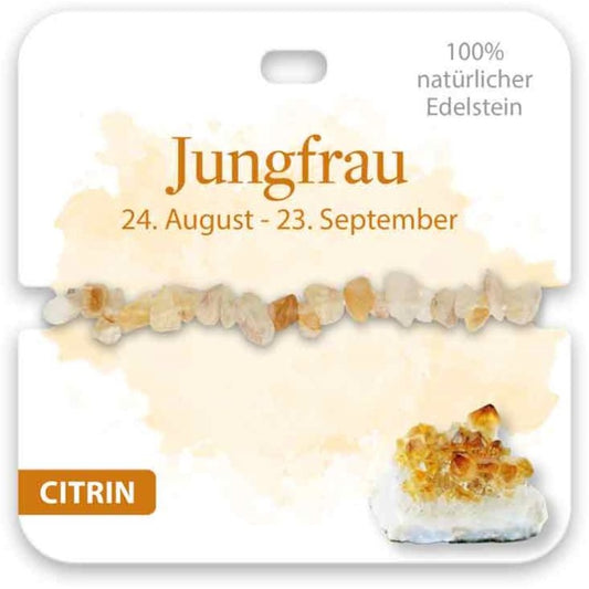 Armband Edelstein Citrin Sternzeichen Jungfrau