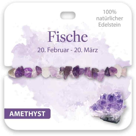 Armband Edelstein Amethyst Sternzeichen Fisch