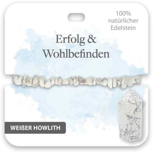 Armband Edelstein weißer Howlith