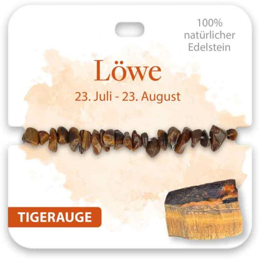 Armband Edelstein Tigerauge Sternzeichen Löwe