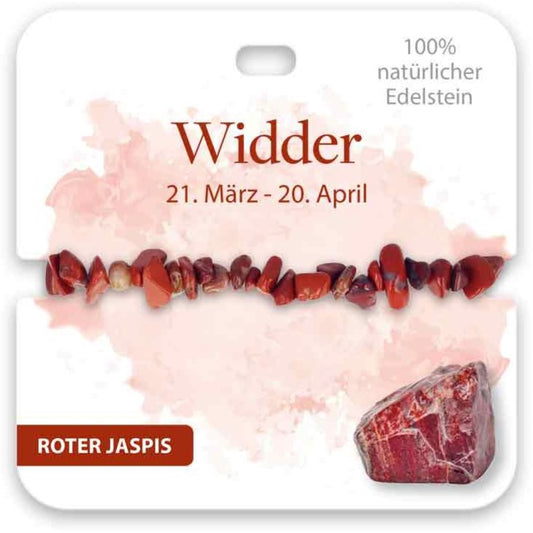 Armband Edelstein Roter Jaspis Sternzeichen Widder
