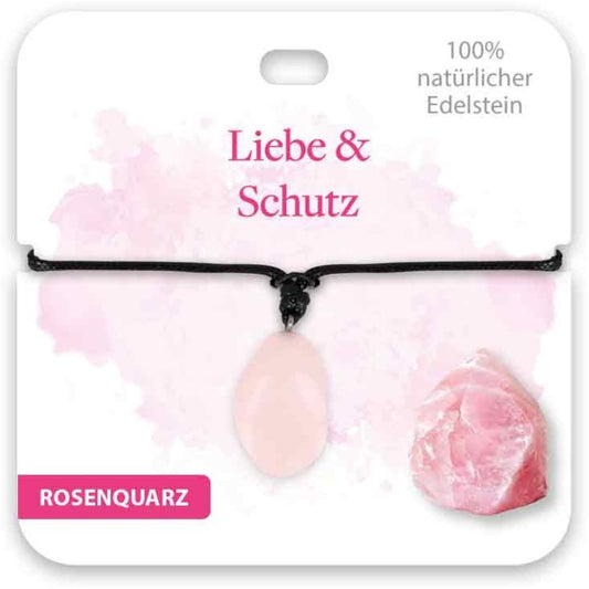 Kette Edelstein Rosenquarz