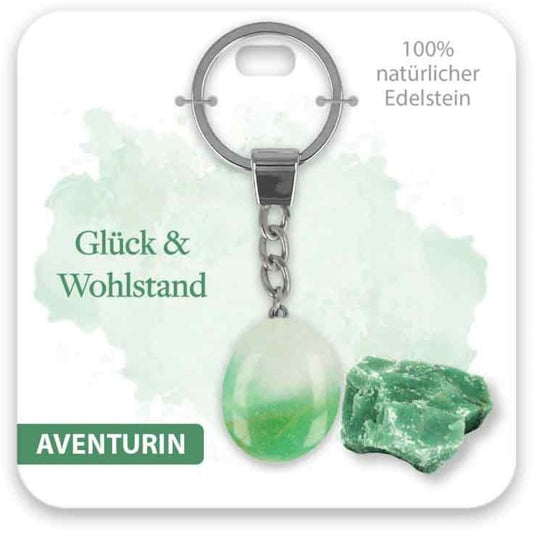 Schlüsselanhänger Edelstein Aventurin