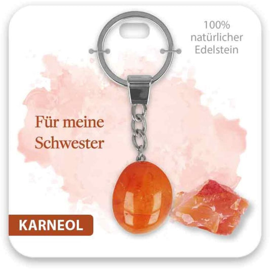 Schlüsselanhänger Edelstein Für meine Schwester