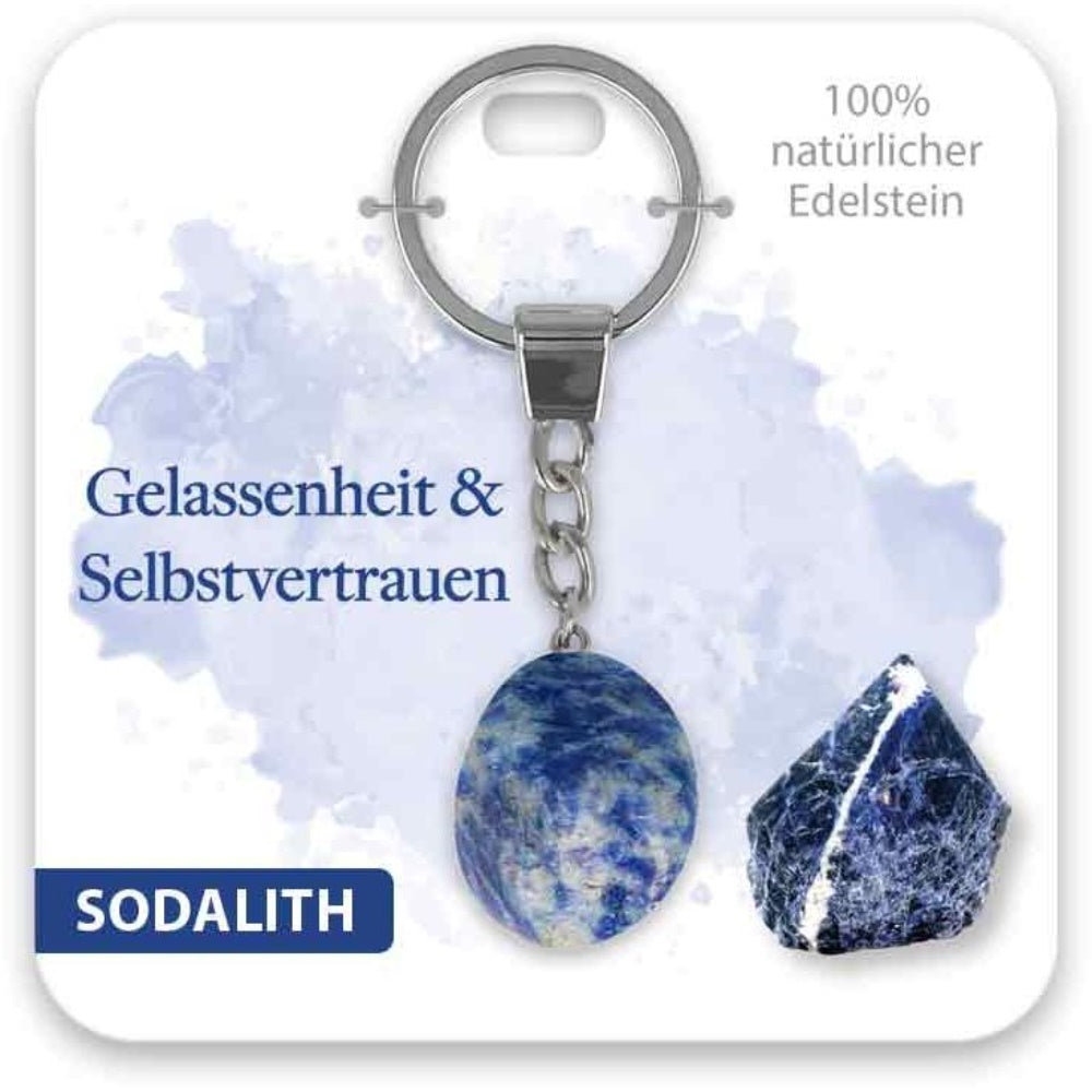 Schlüsselanhänger Edelstein Sodalith