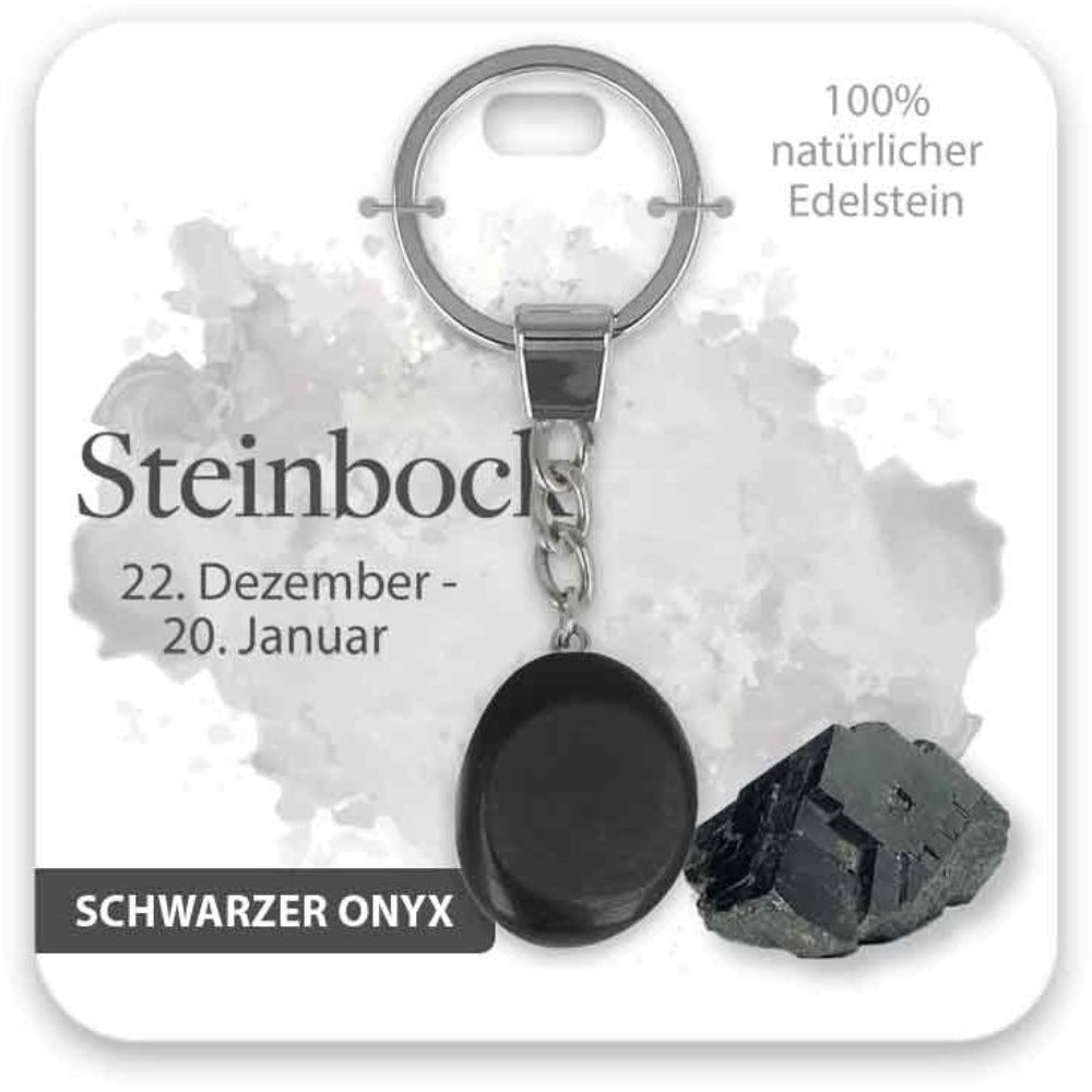 Schlüsselanhänger Edelstein Steinbock