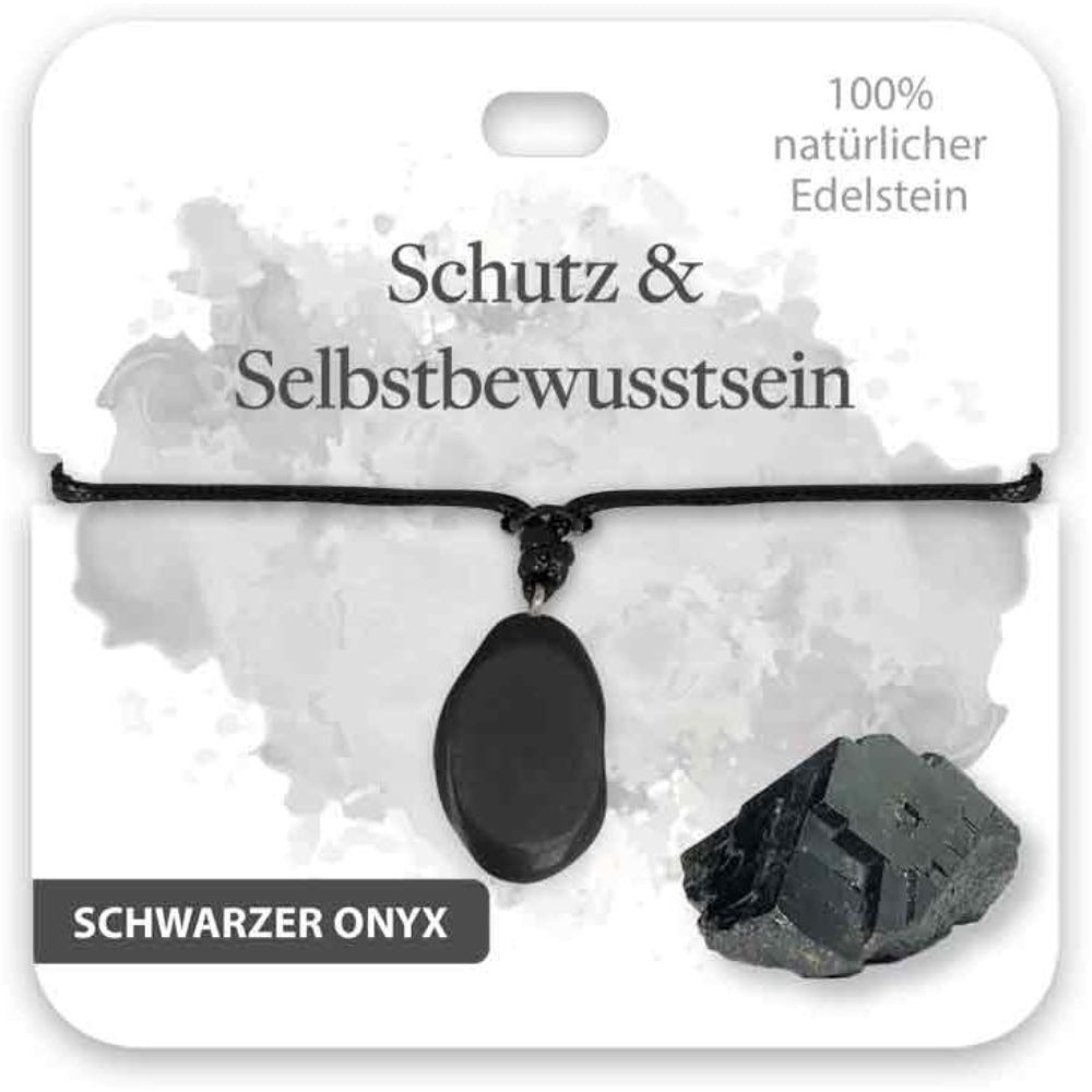 Kette Edelstein schwarzer Onyx