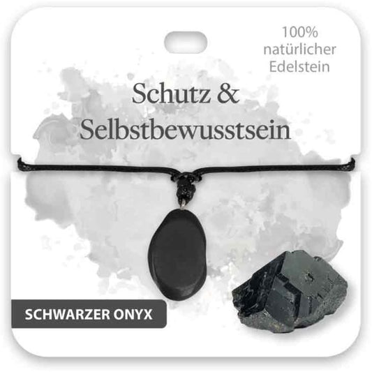 Kette Edelstein schwarzer Onyx