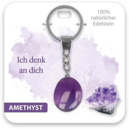 Schlüsselanhänger Edelstein Ich denk an dich