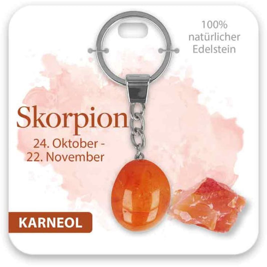 Schlüsselanhänger Edelstein Skorpion
