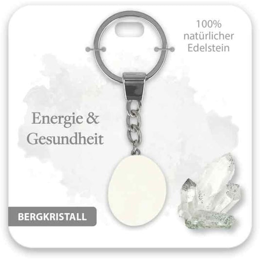 Schlüsselanhänger Edelstein Bergkristall