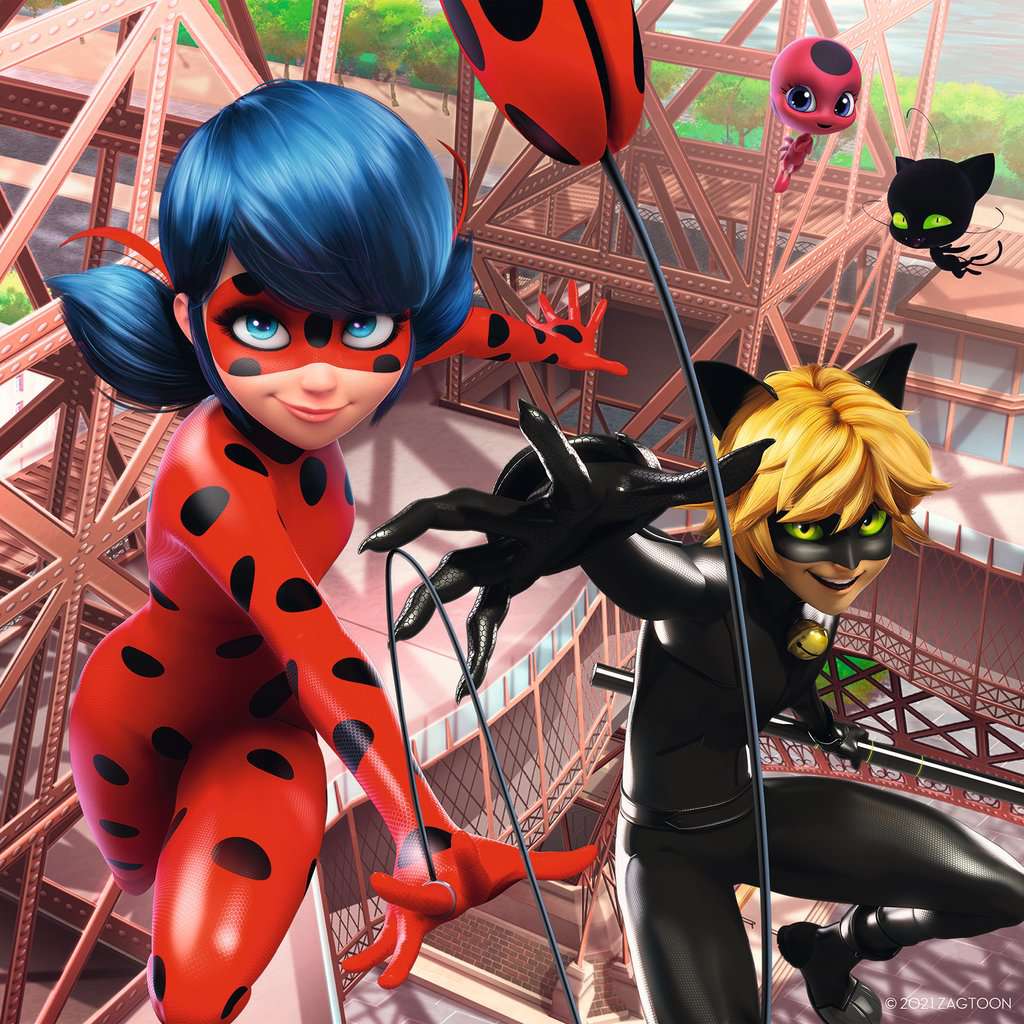 Ravensburger Puzzle 3 X 49 Teile Unsere Helden Ladybug und Cat Noir