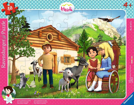 Ravensburger Rahmenpuzzle 40 Teile Clara besucht Heidi in den Bergen