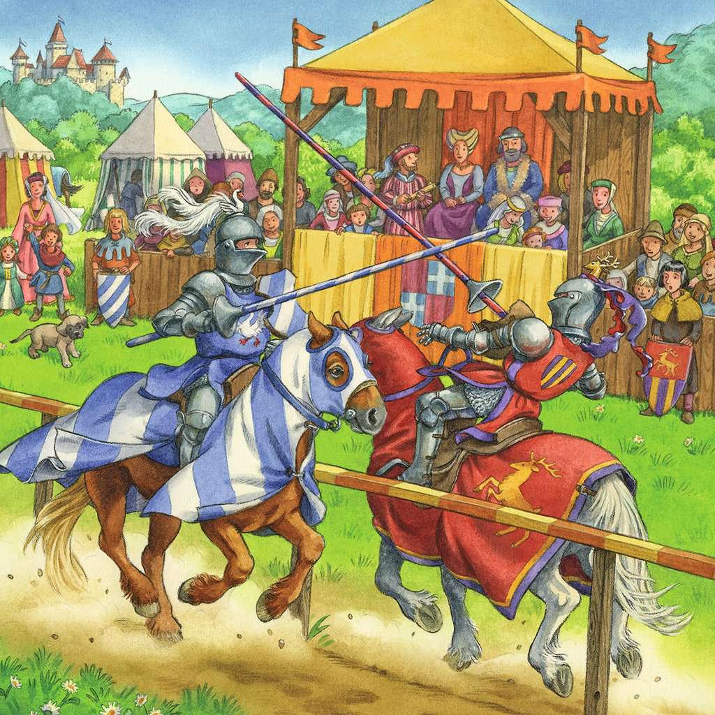 Ravensburger Puzzle 3 X 49 Teile Ritterturnier im Mittelalter