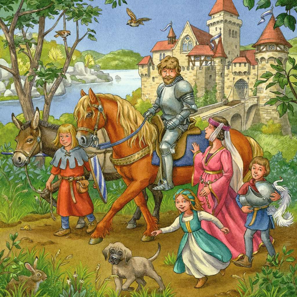 Ravensburger Puzzle 3 X 49 Teile Ritterturnier im Mittelalter