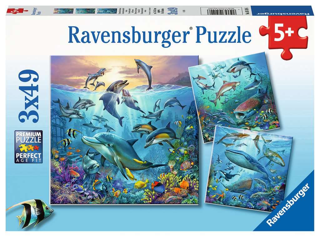 Ravensburger Puzzle 3 X 49 Teile Tierwelt des Ozeans