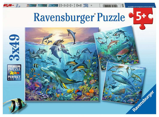 Ravensburger Puzzle 3 X 49 Teile Tierwelt des Ozeans