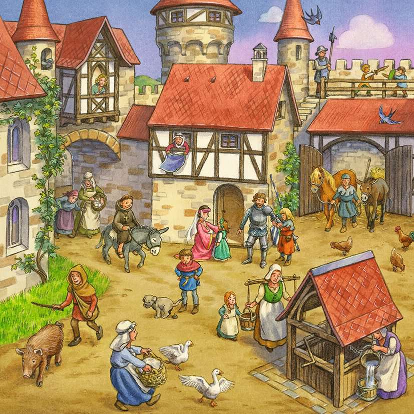 Ravensburger Puzzle 3 X 49 Teile Ritterturnier im Mittelalter