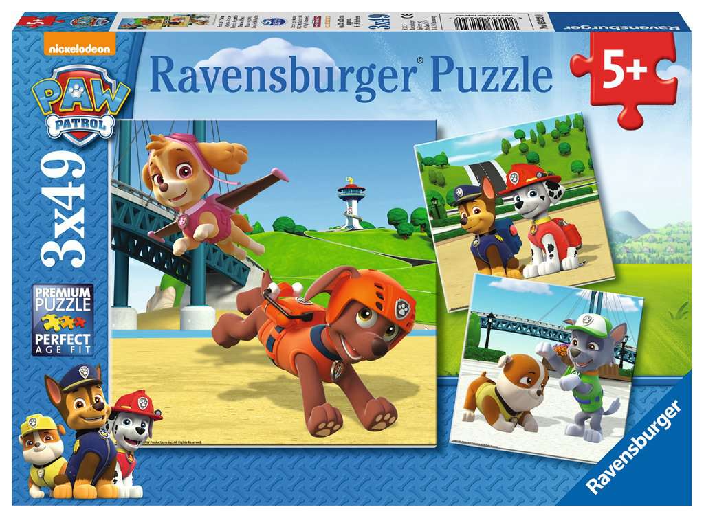 Ravensburger Puzzle 3 X 49 Teile Team auf 4 Pfoten