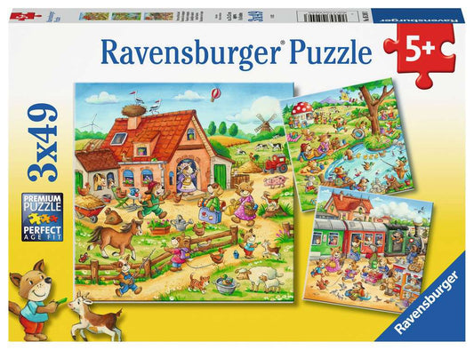 Ravensburger Puzzle 3 X 49 Teile Ferien auf dem Land