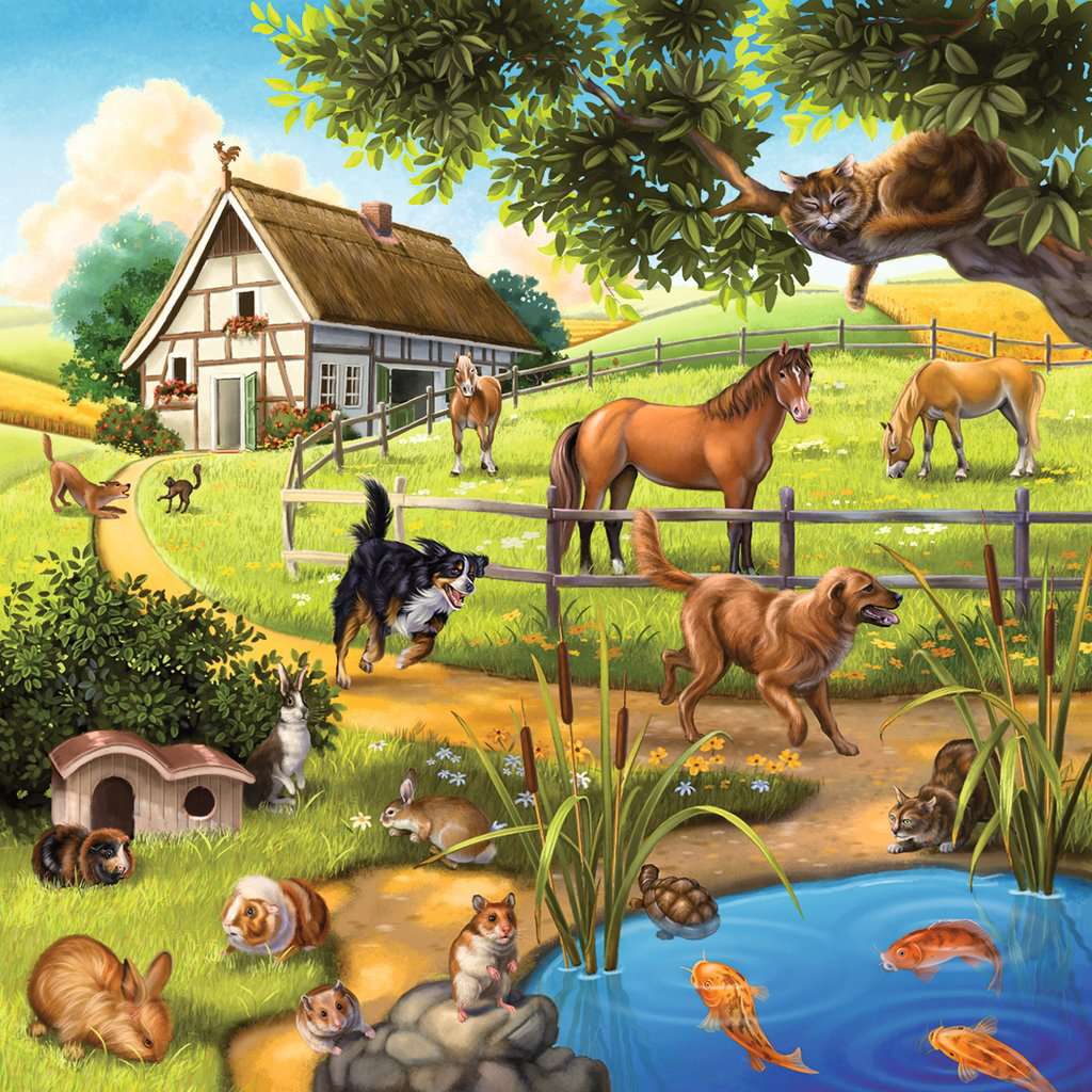Ravensburger Puzzle 3 X 49 Teile Wald-/Zoo-/Haustiere