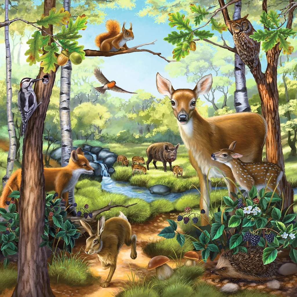 Ravensburger Puzzle 3 X 49 Teile Wald-/Zoo-/Haustiere