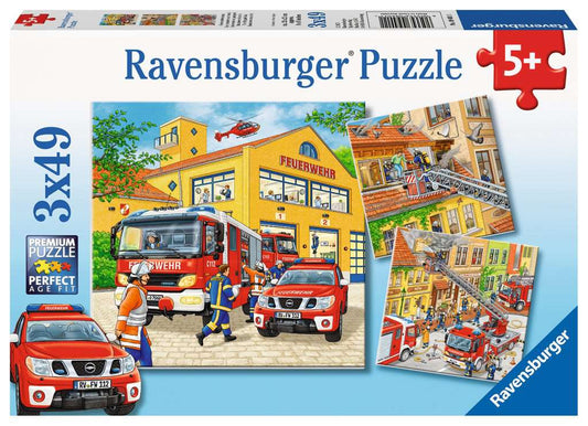 Ravensburger Puzzle 3 X 49 Teile Feuerwehreinsatz