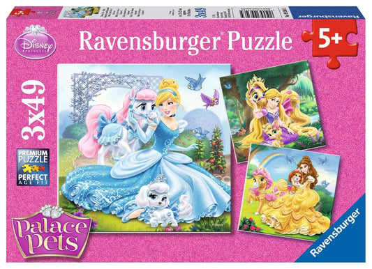 Ravensburger Puzzle 3 X 49 Teile Palace Pets - Belle Cinderella und Rapunzel