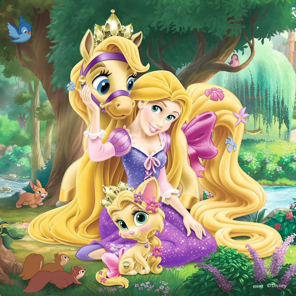 Ravensburger Puzzle 3 X 49 Teile Palace Pets - Belle Cinderella und Rapunzel
