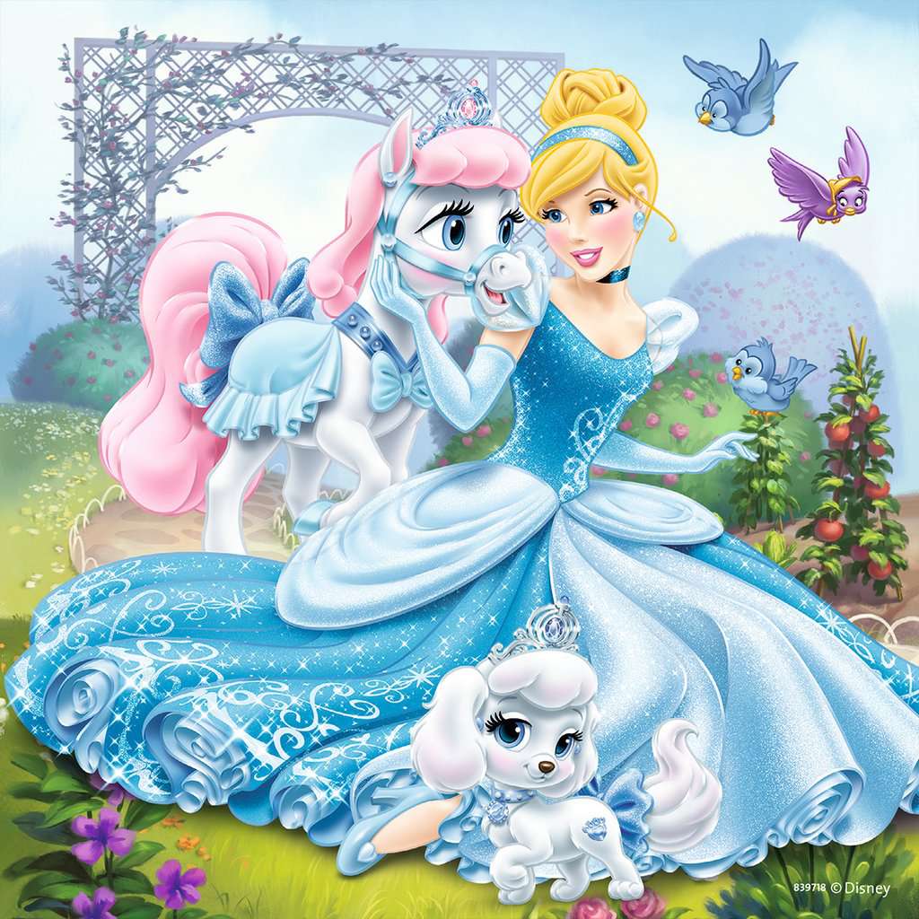 Ravensburger Puzzle 3 X 49 Teile Palace Pets - Belle Cinderella und Rapunzel