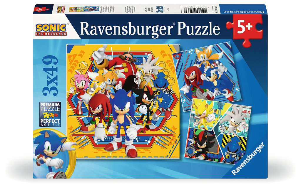Ravensburger Puzzle 3 X 49 Teile Die Abenteuer von Sonic