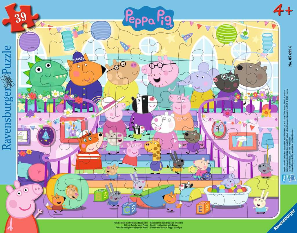 Ravensburger Rahmenpuzzle 39 Teile Familienfest mit Peppa und Freunden