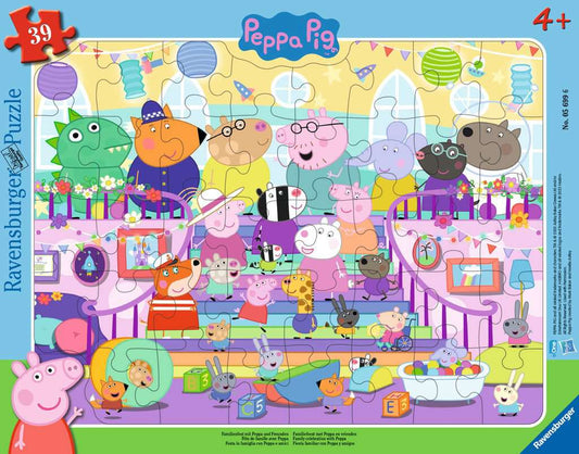 Ravensburger Rahmenpuzzle 39 Teile Familienfest mit Peppa und Freunden