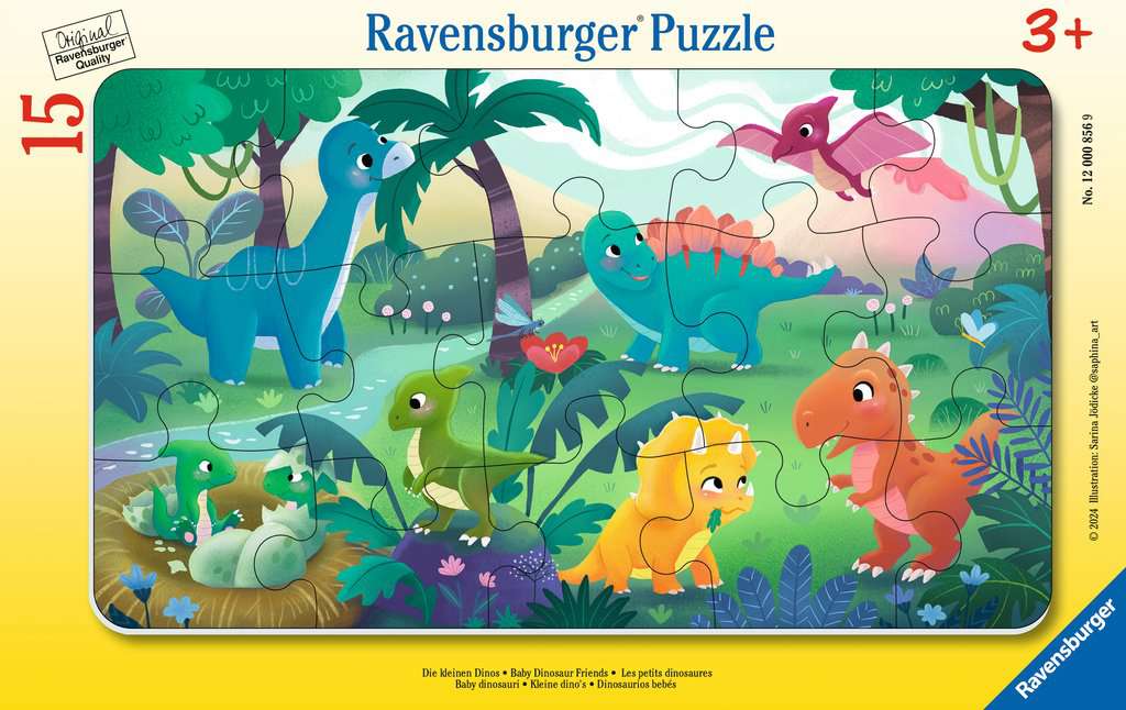 Ravensburger Rahmenpuzzles 15 Teile Die kleinen Dinos