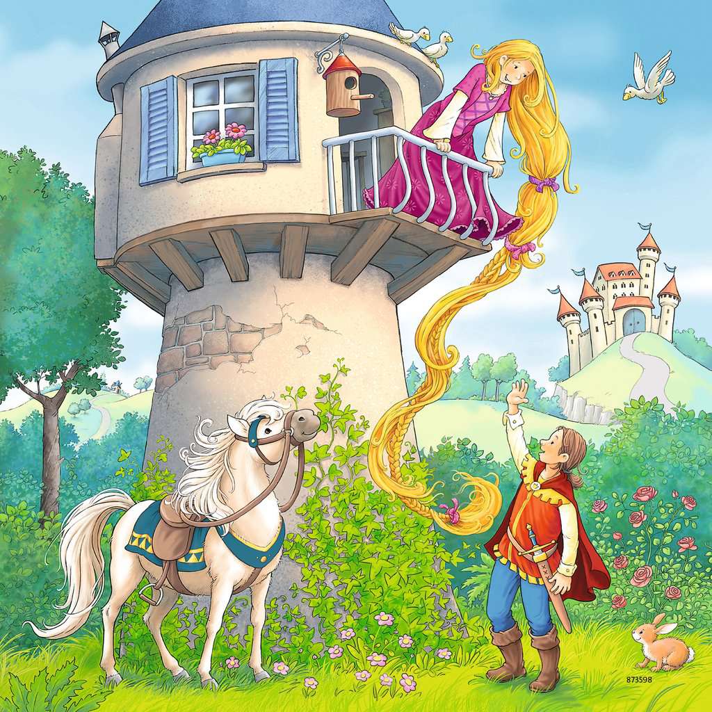 Ravensburger Puzzle 3 X 49 Teile Rapunzel Rotkäppchen & der Froschkönig
