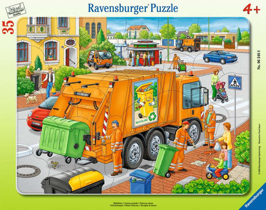 Ravensburger Rahmenpuzzle 35 Teile Müllabfuhr