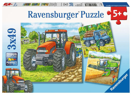 Ravensburger Puzzle 3 X 49 Teile Große Landmaschinen